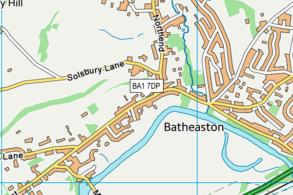 BA1 7DP map - OS VectorMap District (Ordnance Survey)
