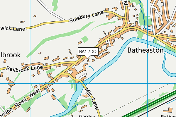 BA1 7DQ map - OS VectorMap District (Ordnance Survey)