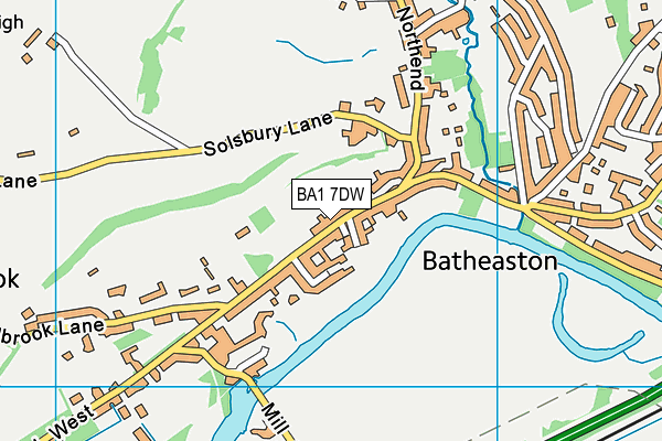 BA1 7DW map - OS VectorMap District (Ordnance Survey)