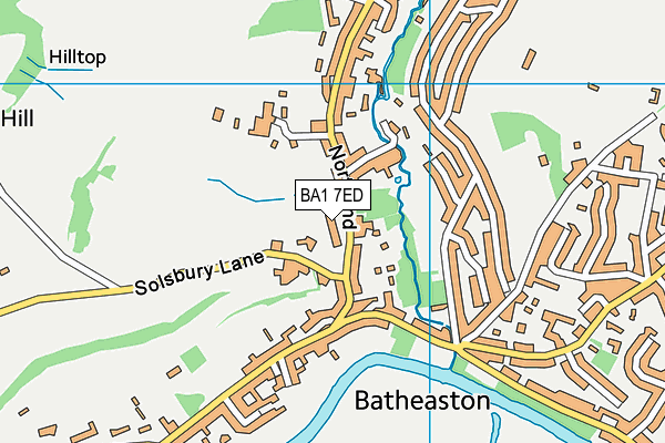 BA1 7ED map - OS VectorMap District (Ordnance Survey)