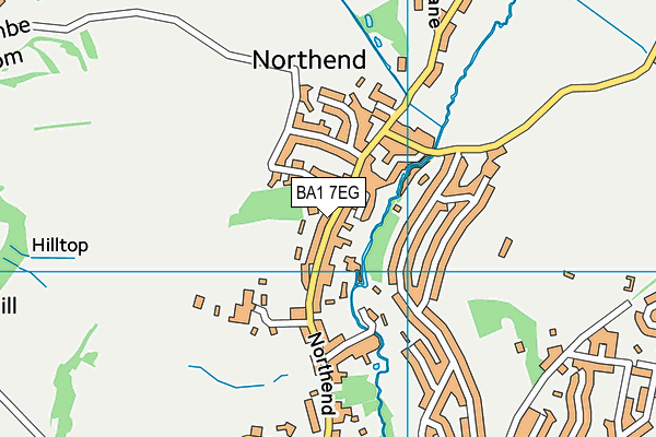 BA1 7EG map - OS VectorMap District (Ordnance Survey)