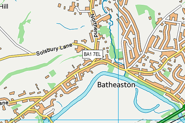 BA1 7EL map - OS VectorMap District (Ordnance Survey)