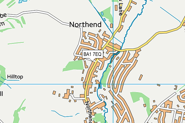 BA1 7EQ map - OS VectorMap District (Ordnance Survey)