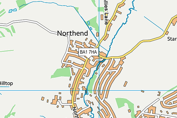 BA1 7HA map - OS VectorMap District (Ordnance Survey)