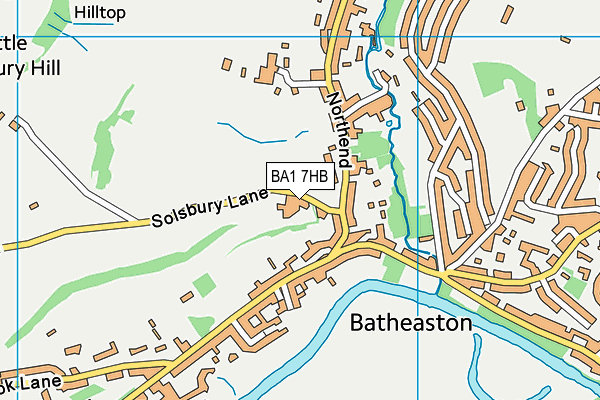 BA1 7HB map - OS VectorMap District (Ordnance Survey)