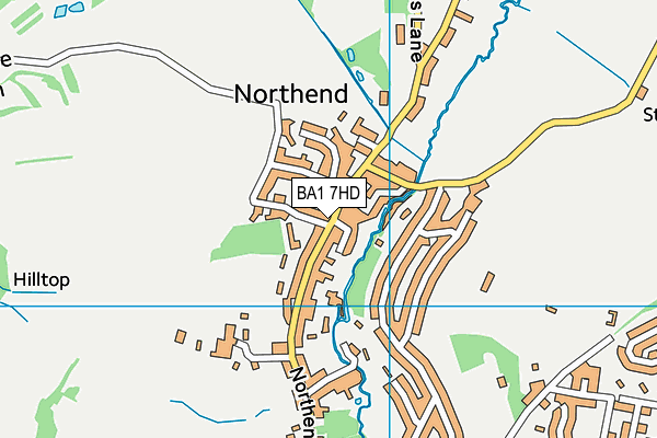 BA1 7HD map - OS VectorMap District (Ordnance Survey)