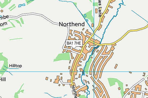 BA1 7HE map - OS VectorMap District (Ordnance Survey)
