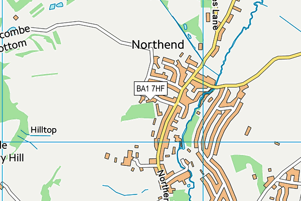 BA1 7HF map - OS VectorMap District (Ordnance Survey)