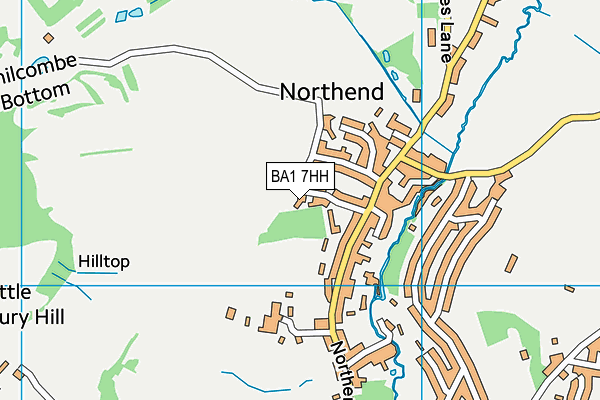 BA1 7HH map - OS VectorMap District (Ordnance Survey)