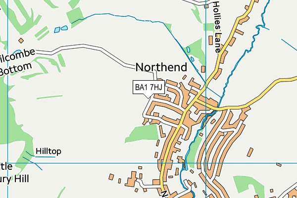 BA1 7HJ map - OS VectorMap District (Ordnance Survey)