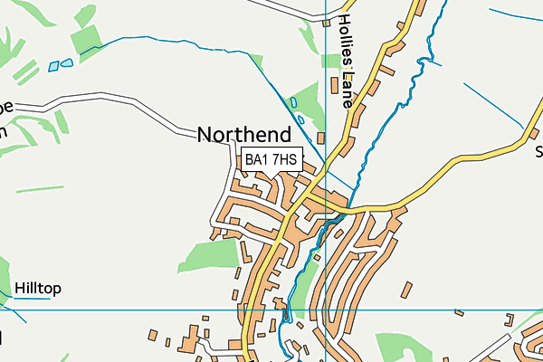 BA1 7HS map - OS VectorMap District (Ordnance Survey)
