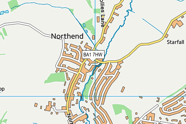 BA1 7HW map - OS VectorMap District (Ordnance Survey)