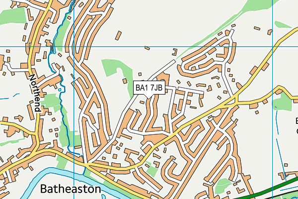 BA1 7JB map - OS VectorMap District (Ordnance Survey)