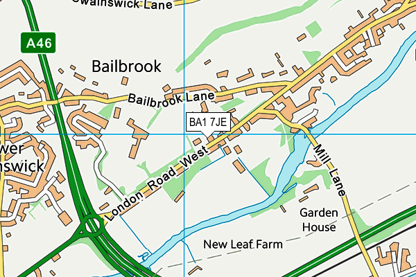 BA1 7JE map - OS VectorMap District (Ordnance Survey)