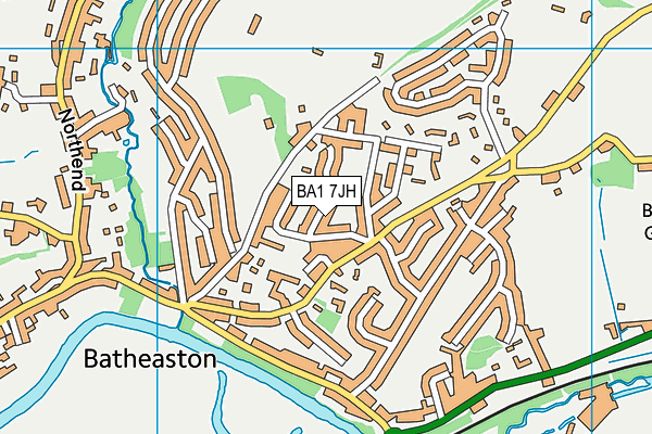 BA1 7JH map - OS VectorMap District (Ordnance Survey)