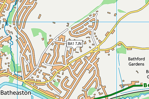 BA1 7JN map - OS VectorMap District (Ordnance Survey)