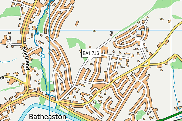 BA1 7JS map - OS VectorMap District (Ordnance Survey)