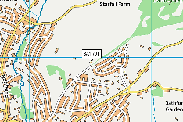 BA1 7JT map - OS VectorMap District (Ordnance Survey)