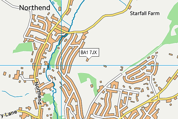 BA1 7JX map - OS VectorMap District (Ordnance Survey)