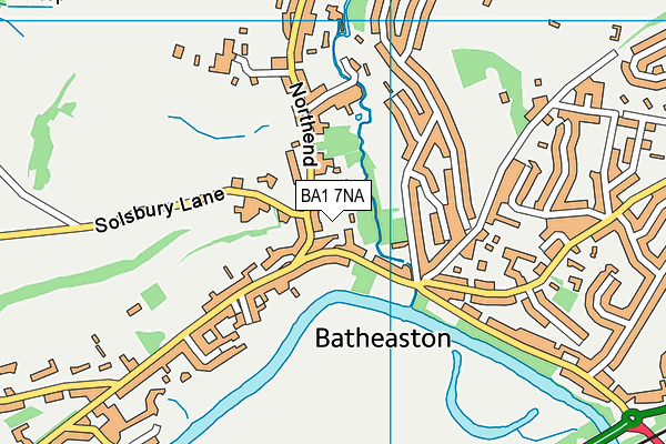 BA1 7NA map - OS VectorMap District (Ordnance Survey)