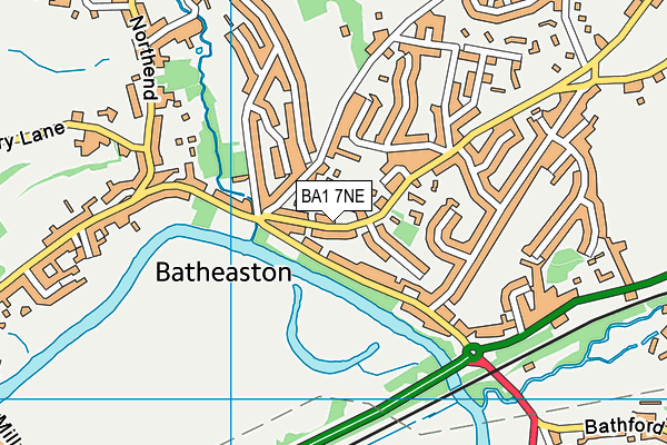 BA1 7NE map - OS VectorMap District (Ordnance Survey)