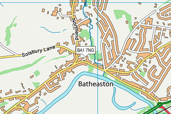 BA1 7NG map - OS VectorMap District (Ordnance Survey)