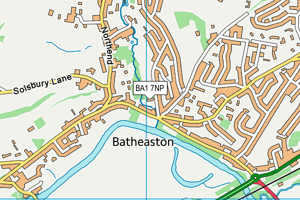 BA1 7NP map - OS VectorMap District (Ordnance Survey)
