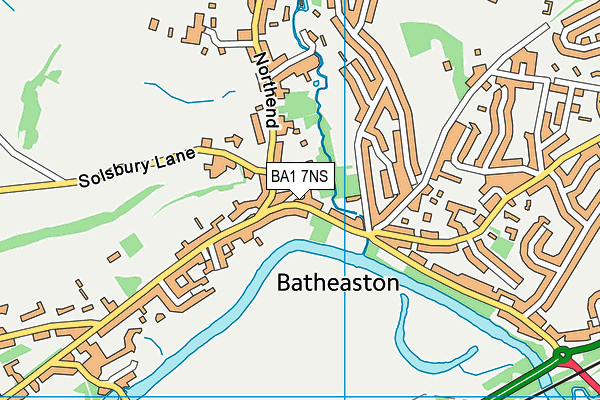 BA1 7NS map - OS VectorMap District (Ordnance Survey)