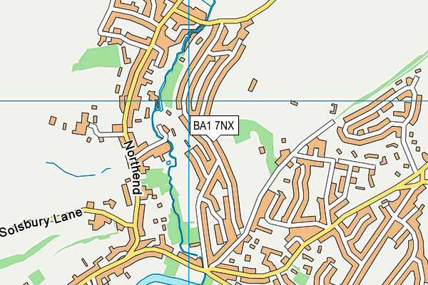 BA1 7NX map - OS VectorMap District (Ordnance Survey)