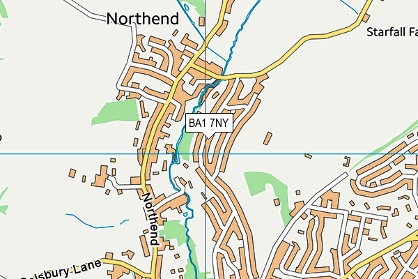 BA1 7NY map - OS VectorMap District (Ordnance Survey)