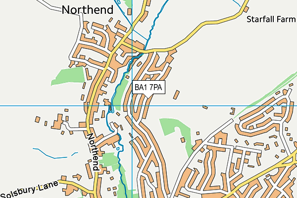 BA1 7PA map - OS VectorMap District (Ordnance Survey)