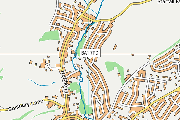 BA1 7PD map - OS VectorMap District (Ordnance Survey)