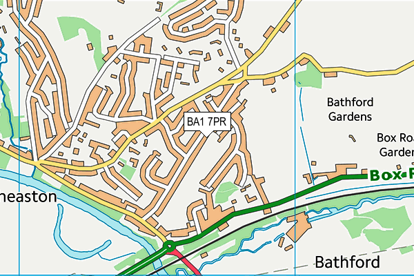 BA1 7PR map - OS VectorMap District (Ordnance Survey)