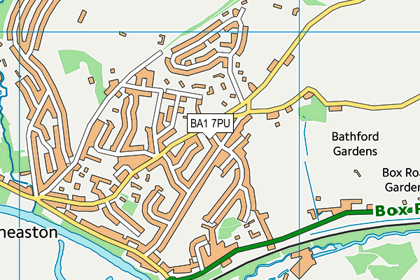 BA1 7PU map - OS VectorMap District (Ordnance Survey)