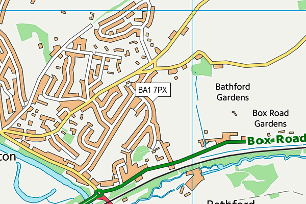 BA1 7PX map - OS VectorMap District (Ordnance Survey)
