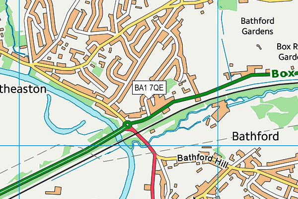BA1 7QE map - OS VectorMap District (Ordnance Survey)