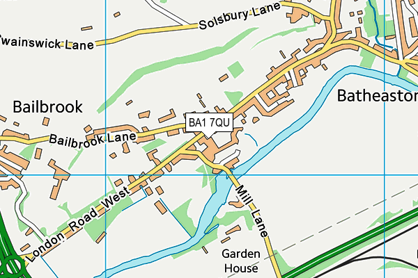 BA1 7QU map - OS VectorMap District (Ordnance Survey)
