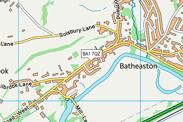 BA1 7QZ map - OS VectorMap District (Ordnance Survey)