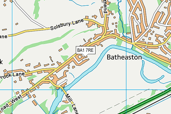 BA1 7RE map - OS VectorMap District (Ordnance Survey)