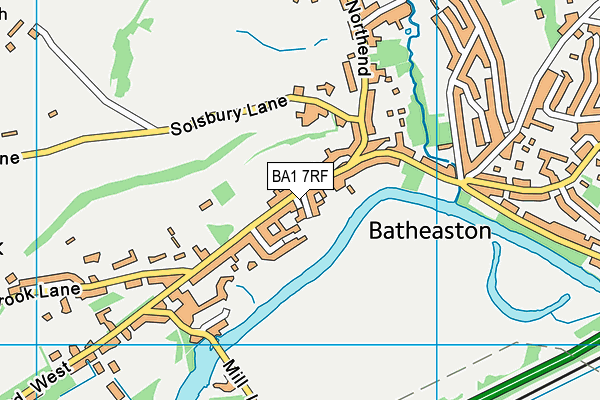 BA1 7RF map - OS VectorMap District (Ordnance Survey)