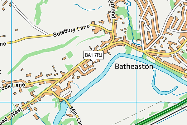 BA1 7RJ map - OS VectorMap District (Ordnance Survey)