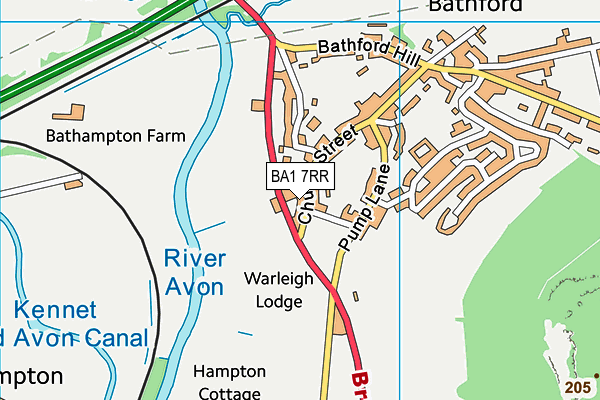 BA1 7RR map - OS VectorMap District (Ordnance Survey)