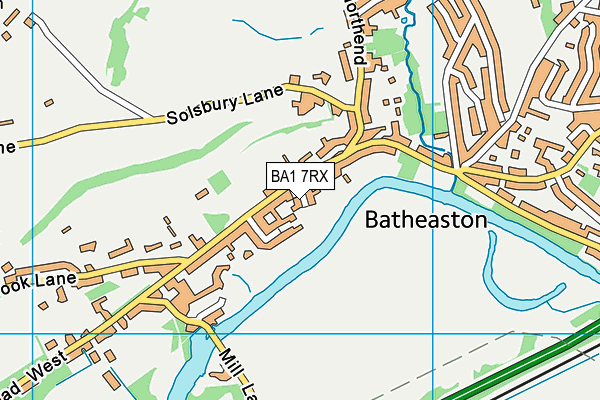 BA1 7RX map - OS VectorMap District (Ordnance Survey)