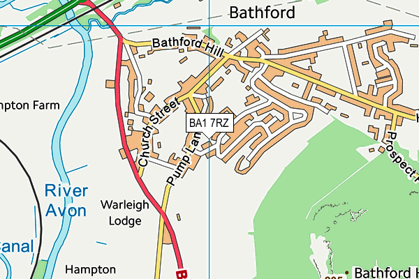 BA1 7RZ map - OS VectorMap District (Ordnance Survey)