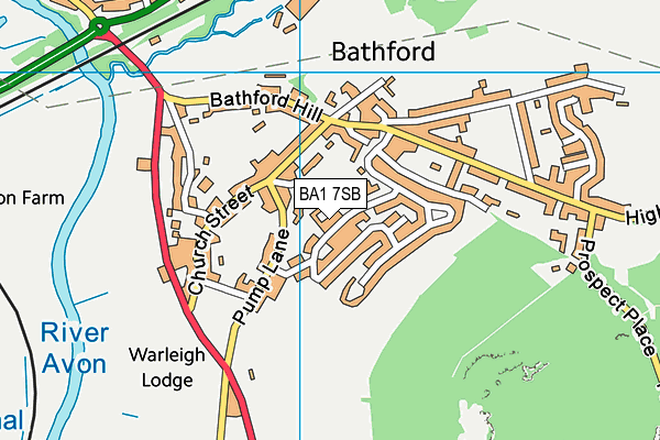 BA1 7SB map - OS VectorMap District (Ordnance Survey)