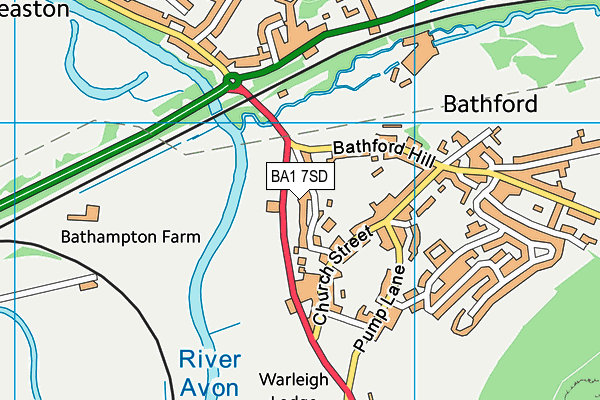 BA1 7SD map - OS VectorMap District (Ordnance Survey)