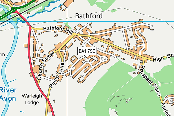 BA1 7SE map - OS VectorMap District (Ordnance Survey)