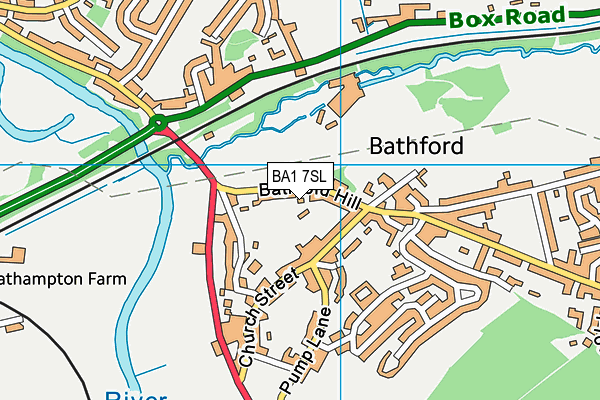 BA1 7SL map - OS VectorMap District (Ordnance Survey)