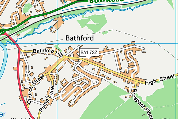 BA1 7SZ map - OS VectorMap District (Ordnance Survey)