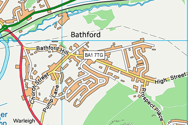 BA1 7TG map - OS VectorMap District (Ordnance Survey)